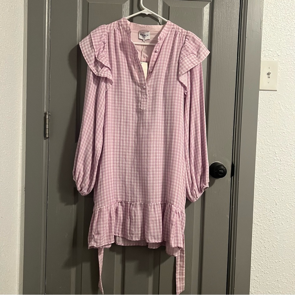 FRNCH Paris lavender gingham Dress - Picture 4 of 6